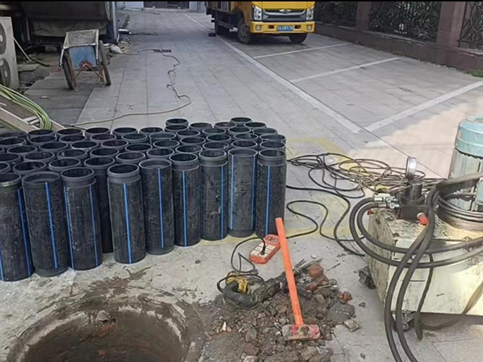 长治PE置换管厂家 DN315置换管 非开挖管短管置换